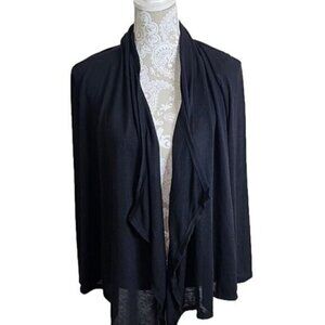 Rags and Couture Cardigan Waterfall Black Long Sleeve *Runs Small Women's Medium